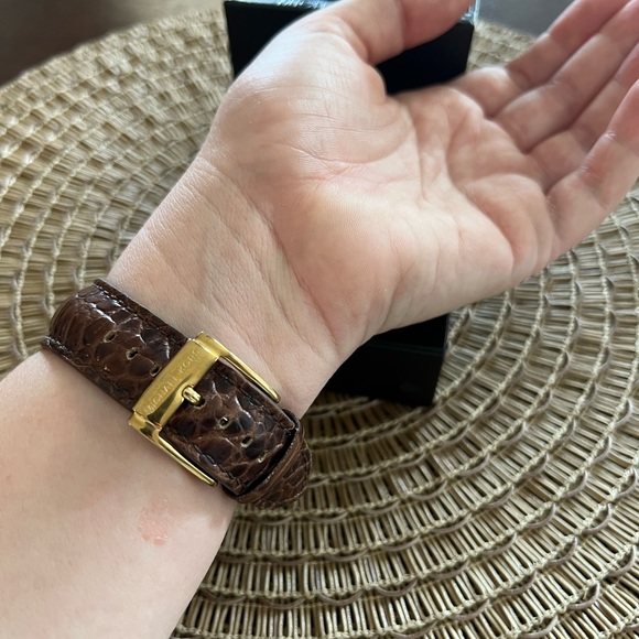 Michael Kors Brown Leather Watch - Picture 2 of 6